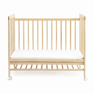 Кроватка детская Happy Baby "Mirra light", c матрасом и простыней, кремовая